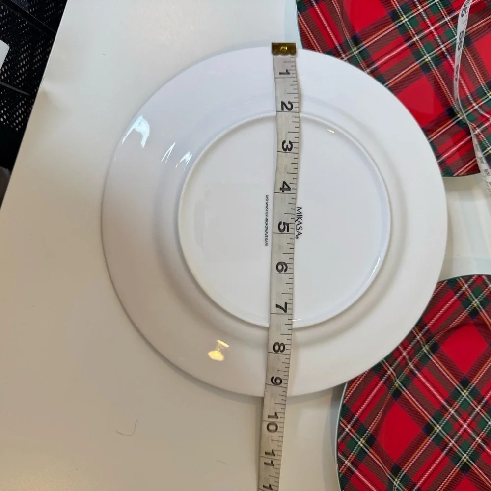 Mikasa Red Plaid Salad Plate